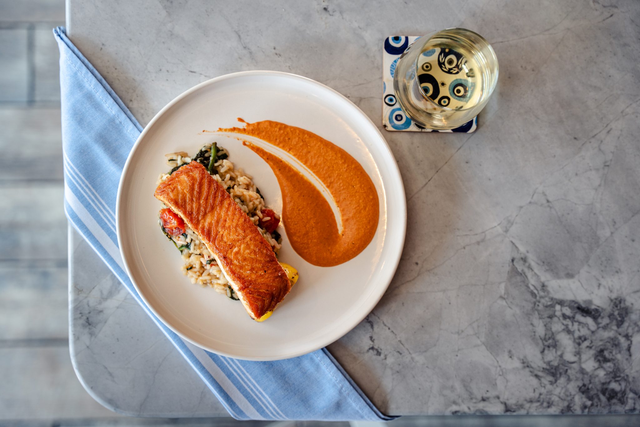 Grilled salmon (solomos)